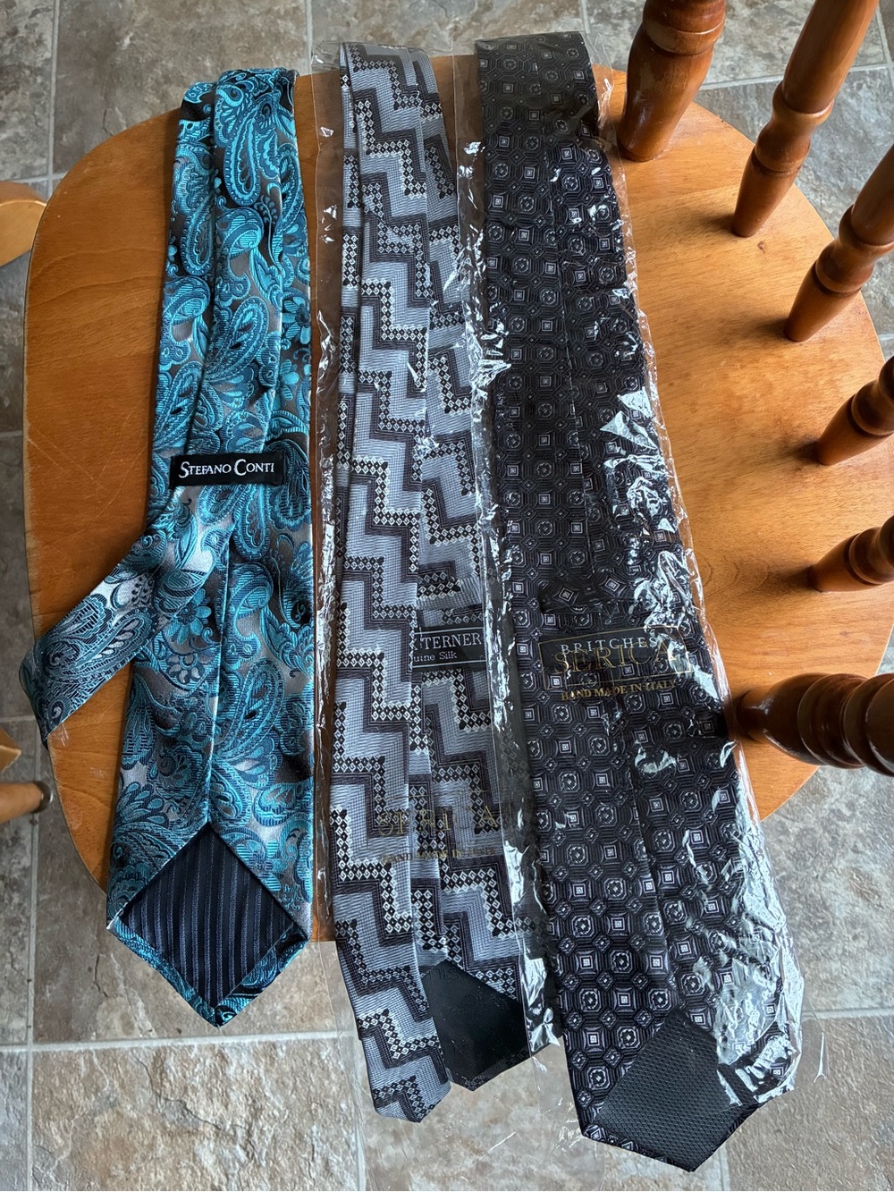 Three ties from Britches, Terner and Stefano Conti